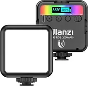 Pocket Video Light Photography Fill Light 2500K-9000K Dimmable CRI95+ Built-in Battery with Cold Shoe Mounts for Live Broadcast Interview Portraits Weddings Photography Black M