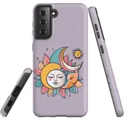 For Samsung Galaxy S21+ Plus Tough Protective Cover, Sleeping Moon