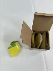 Whaline 4pcs Set Lemon Shaped Spoon Rest, Dipping Bowl