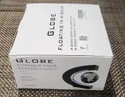 Globe Floating in Midair Colorfully Lighted Black And Silver Globe -New