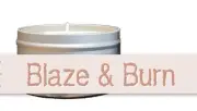 Made In The USA 2.7 Oz Soy Wax Candle BLAZE AND BURN