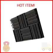 TroyStudio Thick Acoustic Foam Panels, 12 X 12 X 2 Inches 6 Pcs Broadband Sound