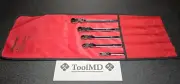 Snap-on Tools 5pc 12pt Metric Double Flex Reverse Ratcheting Wrench Set XFRRM705