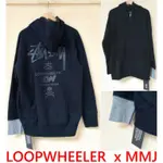 BLACK全新LOOPWHEELER X MASTERMIND JAPAN X STUSSY連帽外套MMJ帽夾/帽T