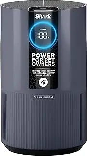 Shark HP102PETPR Air Purifier Pet with True HEPA, Cleans up to 500 sq. ft. Captures 99.98% of pet hair, dander, allergens up to 0.1–0.2 microns, Clean Sense IQ & NanoSeal, Pet Odor Lock, Imperial