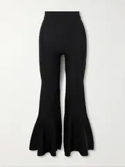 [AMI PARIS] AMI PARIS - Godet Stretch-knit Bootcut Pants - Black - x small x small Black