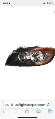 New Eagle Eyes 2006-2008 BMW 3 Series Left Driver Side Headlight Replacement