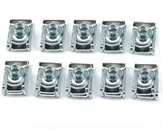 NOLITOY 80pcs Pinch Nut Parts Fasteners Body Panel Clips Motor Bike Motorcycle Silver