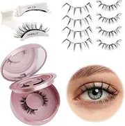 Magnetic Eyelashes Natural Lashes Magnetic False Eyelashes with Applicator Cat Eye Wispy Eyelashes Durable 2 Pair Magnetic Lashes Wispy Reusable Eyelashes without Glue(Magnetic Eyelashes -CX09)
