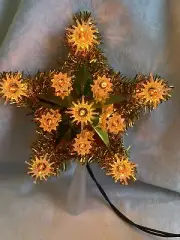 8" Star with 11 Gold/Yellow Lights Tree Top Tree Topper