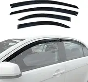 AUSGO Weathershields Compatible with Mitsubishi Lancer Sedan CJ CF Series 2007-2017, Weather Shields Window Visors Wind Deflectors Sun Rain Guard 4PCS Set