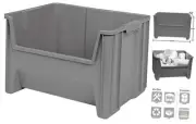 13017 Stak-N-Store Heavy Duty Stackable Open Front Plastic Storage Container