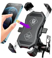 Motorcycle Phone Mount, Bike Phone Holder, with Aluminum Alloy Handlebar