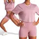 Adidas ST T 女 粉色 訓練 運動 短版 上衣 寬鬆 短T 短袖 IL3973