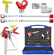 Airless Paint Sprayer Gun Kit with Tip 5PCS Spray Nozzle Tips and 3600 PSI Airless Sprayer Gun and 5PCS Filter and Spraying Equipment Storage Box(211,315,415,517,623) (7PCS Airless Paint Spray Gun)
