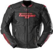 Furygan Raptor Evo 3 Motorcycle Leather Jacket, black-red, Size L for Men Black Red