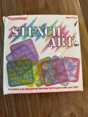 Tupperware Tuppertoys Stencil Art 8 Plastic Stencils School Homeschool Vtg Set