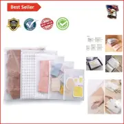 Moisture-Proof 50 PCS Clear Zip Lock Bags - Organize Clothes & Travel Items
