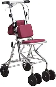 Walker for Seniors Rollator Elderly Scooter, Four-Wheeled Walker with Seat, Foldable to Meet Daily Needs Little Surprise