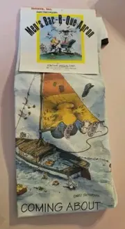 Vintage Gary Patterson comic sports bbq aprons - Sailing NWT