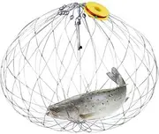 Automatic Opening & Closing Fishing Net Cage | Fishing Crab Trap Nets | Stainless Steel Wire Crab Net for Catching Fish, Lobsters, and Crabs