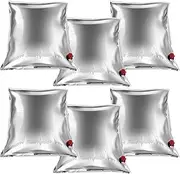 Frienda 6 Pcs 32 Gallon Camping Water Containers 5.3 Gallon/ 20l Water Storage Bladders Collapsible Portable Emergency Bags with Spigot Aluminized for Outdoor Hiking Fishing