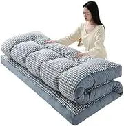 Portable Queen Mattress, Foldable Camping mat, Full Size Guest Sleeping pad, Quilted Mattress for Recliner, Sofa, Student Dormitory