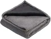 Liveinu Waterproof Pet Blanket for Small Dogs, Cats, Soft Plush Reversible Throw Protector for Bed Couch Car Sofa, Light Grey, 20"x28"
