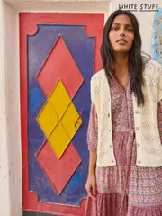 White Stuff Blue Mabel Mixed Print Dress (F97328) | $196