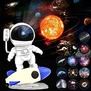 Galaxy Projector, 13 in 1 Home Planetarium Galaxy Projector for Bedroom, Star Projector Galaxy Light with Timer, Adjustable Focus Night Light Projector for Kids Adults, Room Decor (White)