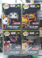 Funko Pop! Star Wars Jar Jar 700 Obi-wan Kenobi 699 Amidala 706 Maul 707 Set!