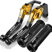 WILRAY for Y&amaha MT07 MT 07 Motorcycle CNC Brake Clutch Lever Handlebar Handle Grip Ends MT-07 2014 2015 2016 2017 2018 2019 2020 2021