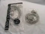 2 NEW DB9 FEMALE TO DB25 MALE SERIAL MODEM CABLES 1 IS 10 FOOT & 1 IS 6 FT LONG