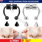 Fake Nose Ring Segment Helix Tragus Faux Clicker Non-Piercing Magnetic AU