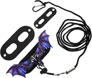 WOONEKY 1 Set Portable Bat Shape Lizard Harness Lightweight Reptile Traction Rope for Easy Walking Unique Design Durable Cloth Material for Outdoor Adventures