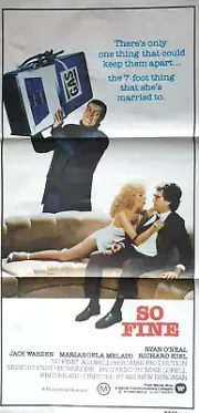 So Fine Ryan O'Neal Original Cinema Release Vintage Daybill Movie Poster