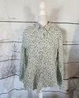 Dubarry Of Ireland Brookline Button Front Floral Top Size 12 NWT