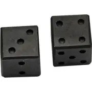Pakistan 2 Piece Black Forged Dice Set - HS-4438