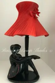 PLASTIC RIBBON PINK MEDIUM FLUTED EDGE LAMPSHADE for BARSONY LADY LAMP with BOW