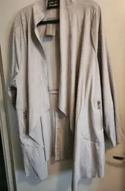 Size 24 Autograph Grey Suede Look Waterfall Jacket