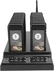 Wireless Calling System,Buzzer Beep Lineup Waiting Queue Signal Calling Customer Service Keeping Pagers with 20 Receiver for Restaurant Church Food Truck Coffee Shop Office Hospital Clinic(AU)