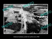 OLD LARGE HISTORIC PHOTO RODESSA LOUISIANA AERIAL VIEW OF THE TOWN c1940
