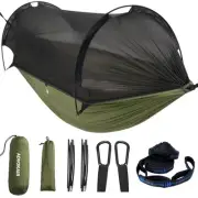 Camping Hammock with Mosquito Net Up to 500lbs, Ultralight and Portable Nylon...
