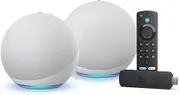 Alexa Home Theatre Bundle | Echo speakers and Fire TV Stick 4K | Advanced 4K streaming, Alexa voice remote, Premium sound and Smart Home made simple.