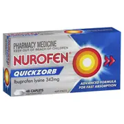 Nurofen Quickzorb 200mg Ibuprofen 48 Caplets