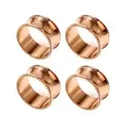 4PCS Napkin Rings, Napkin Holder Ring, Hammered Design Serviettes Buckle9747