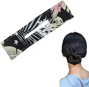 AIMALL Deft Bun Knotted Wire Hair Band – Adjustable Twist Maker Print Headband, Elegant Hair Accessories, 14x3.7 Inches for Women