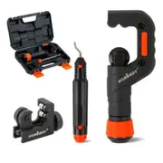 3 Piece Tube Pipe Cutter Set - Heavy Duty Copper Pipe PVC Thin Steel Cut with Deburring Tool