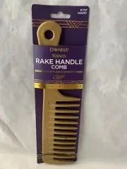 Donna Premium Collection 10 in Rake Handle Comb Gold #7727 T10-2