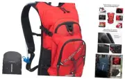 Hydration Backpack 18L with Water Bladder 2L/3L Hiking Water 2L Bladder Red